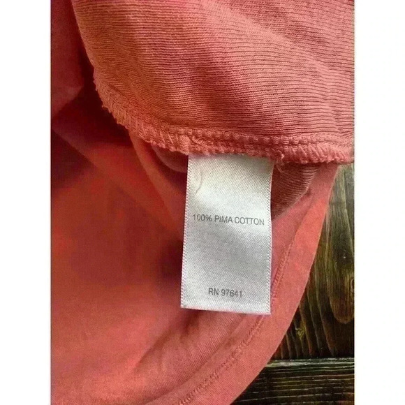 J. Jill Perfect Pima V-Neck Tee Sz 2X Pink 100% Supima Cotton *FLAW* - Picture 6 of 9